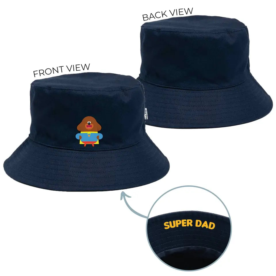 Personalised Hey Duggee Dad Adult Bucket Hat