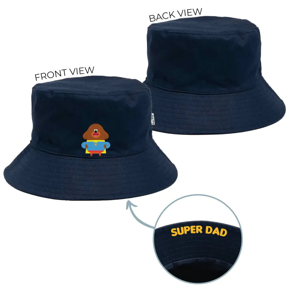 Personalised Hey Duggee Dad Adult Bucket Hat