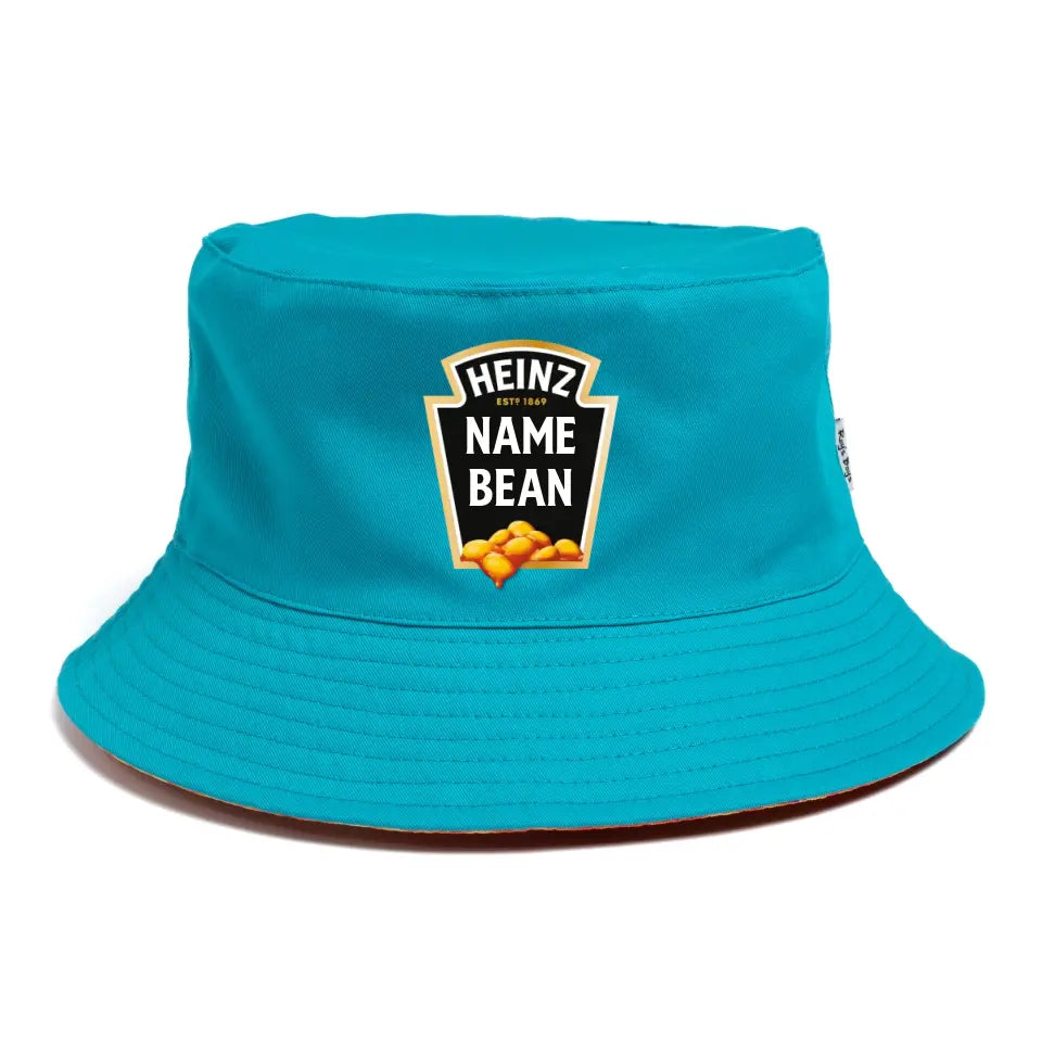 Personalised Bean Adult Reversible Bucket Hat