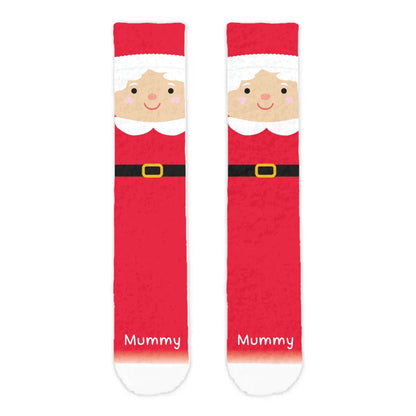 Personalised Mrs Claus Adult Printed Cosy Socks