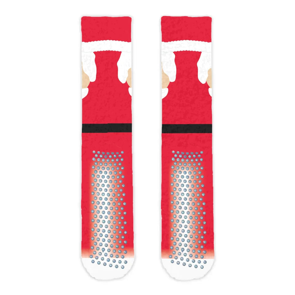 Personalised Mrs Claus Adult Printed Cosy Socks