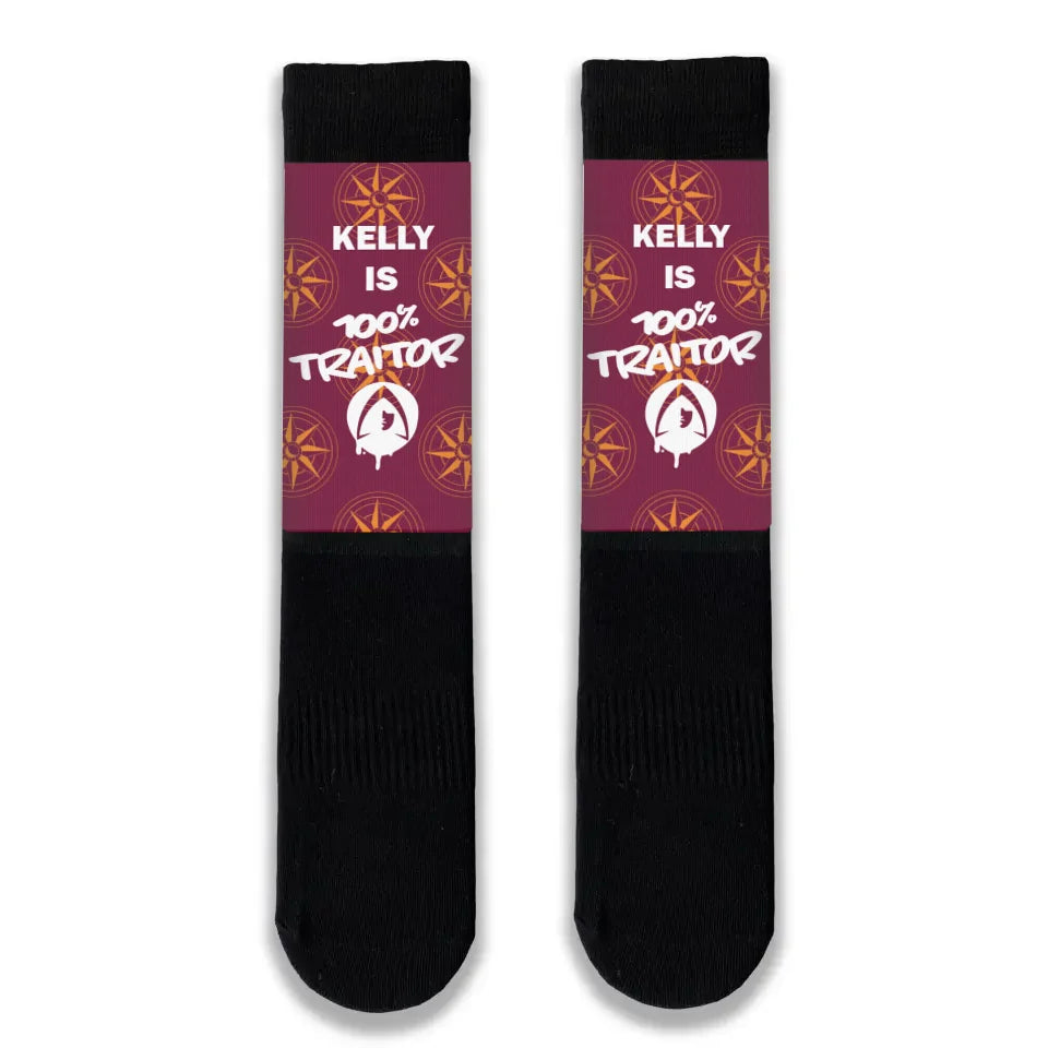 Personalised Name The Traitors Adult Socks