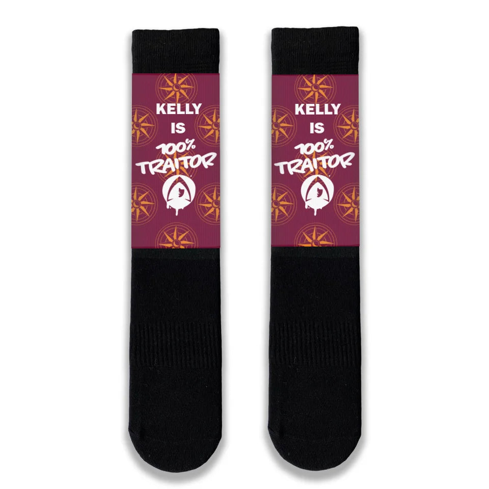 Personalised Name The Traitors Adult Socks