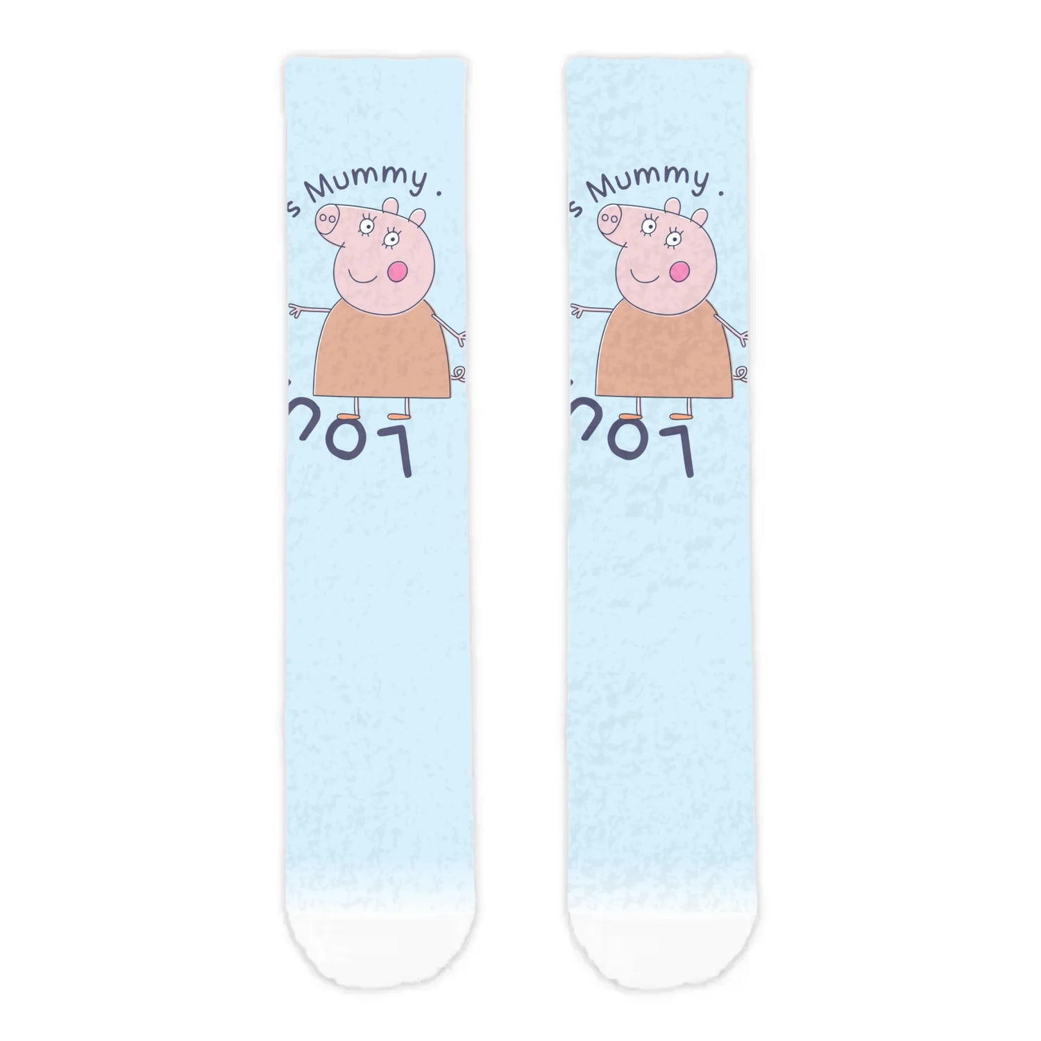 Personalised Mummy Pig Adult Cosy Socks