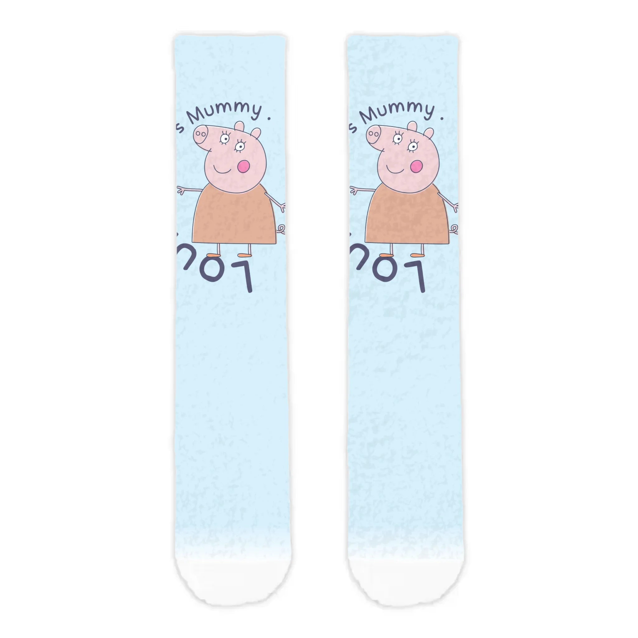 Personalised Mummy Pig Adult Cosy Socks