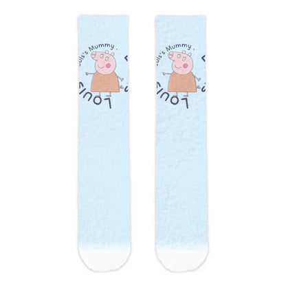 Personalised Mummy Pig Adult Cosy Socks