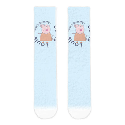 Personalised Mummy Pig Adult Cosy Socks