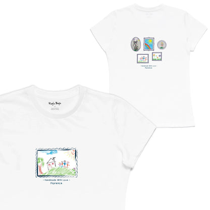 Roys Boys White T-Shirt Imagery_Womens Front and back