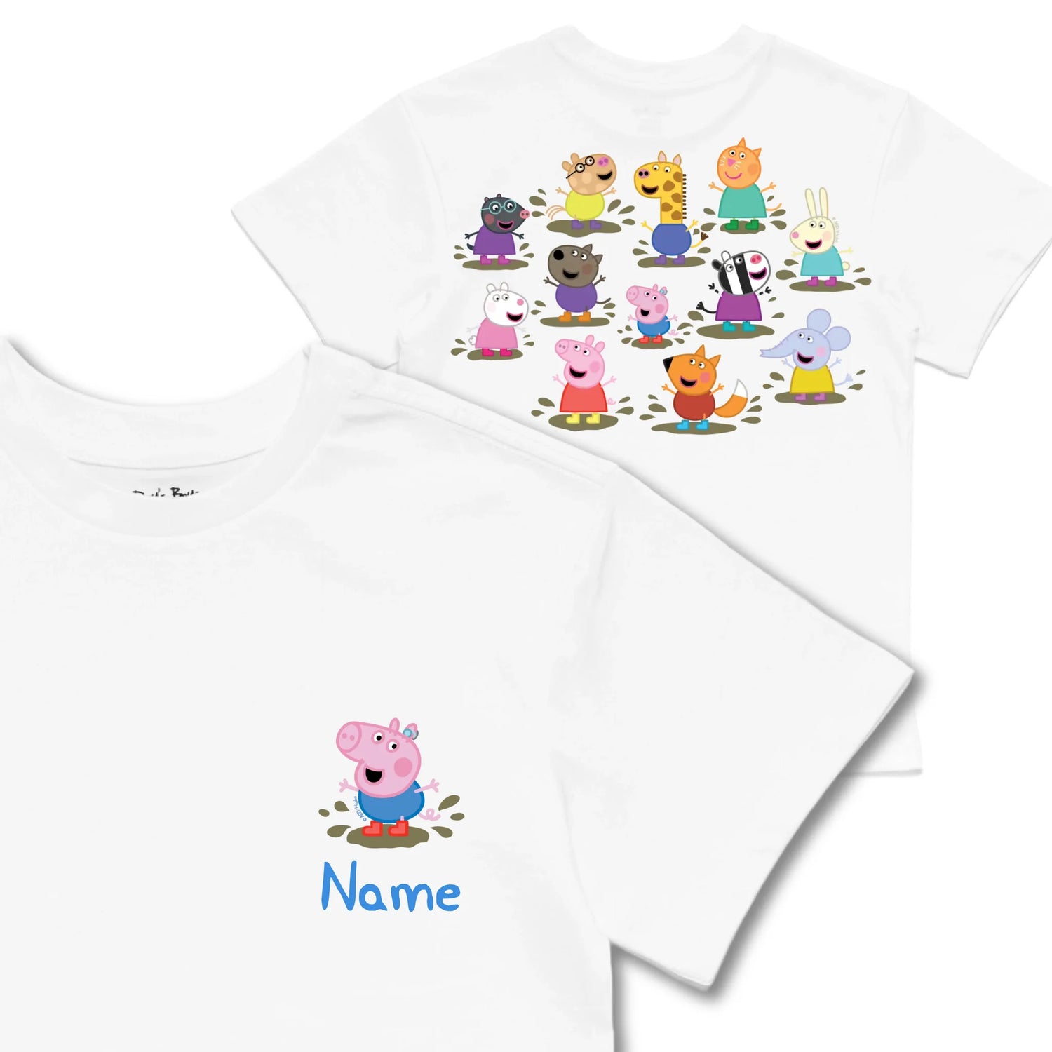 Kids TSHIRT Main Image Front and Back_White frontback back view
