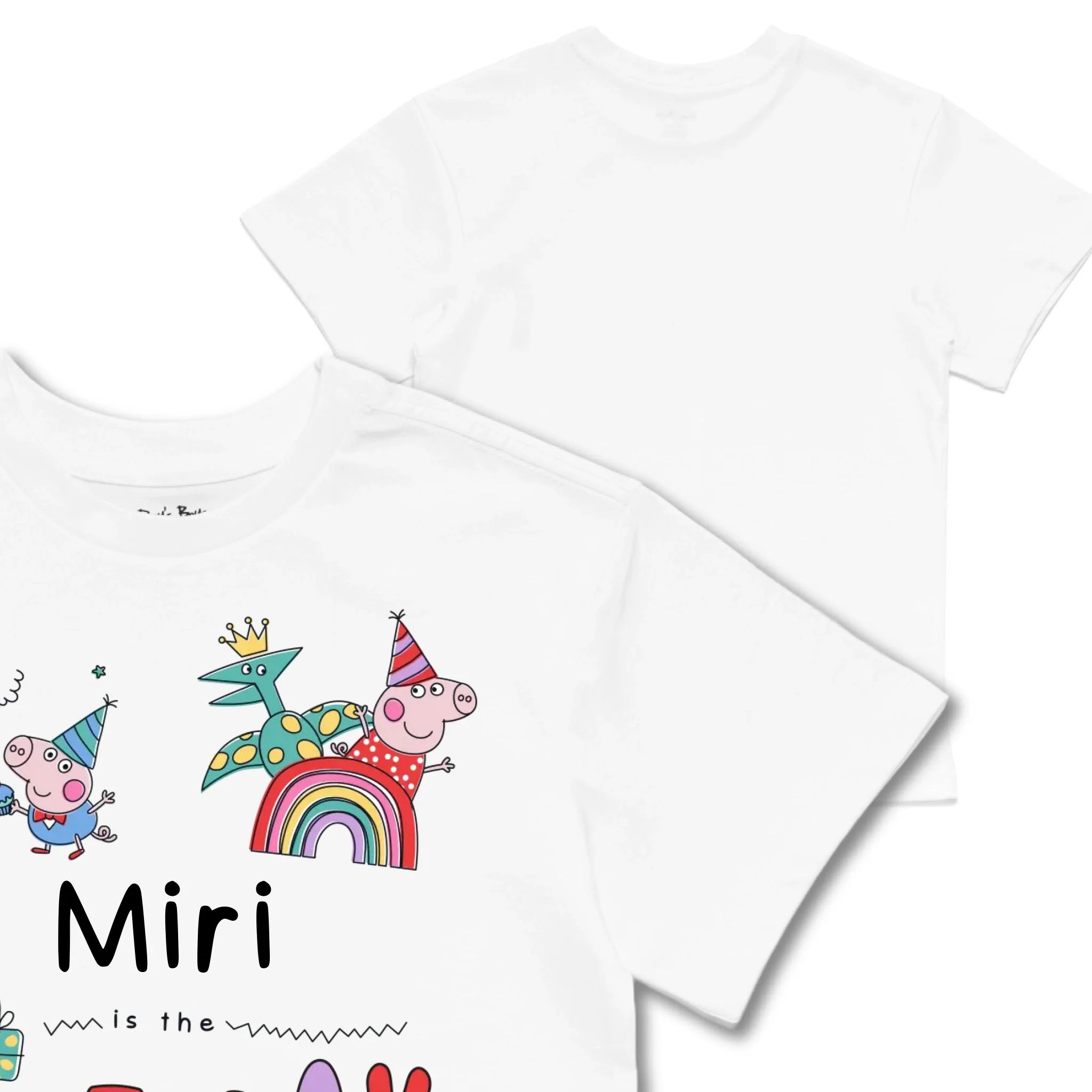 Kids TSHIRT Main Image Front and Back_White frontback back view