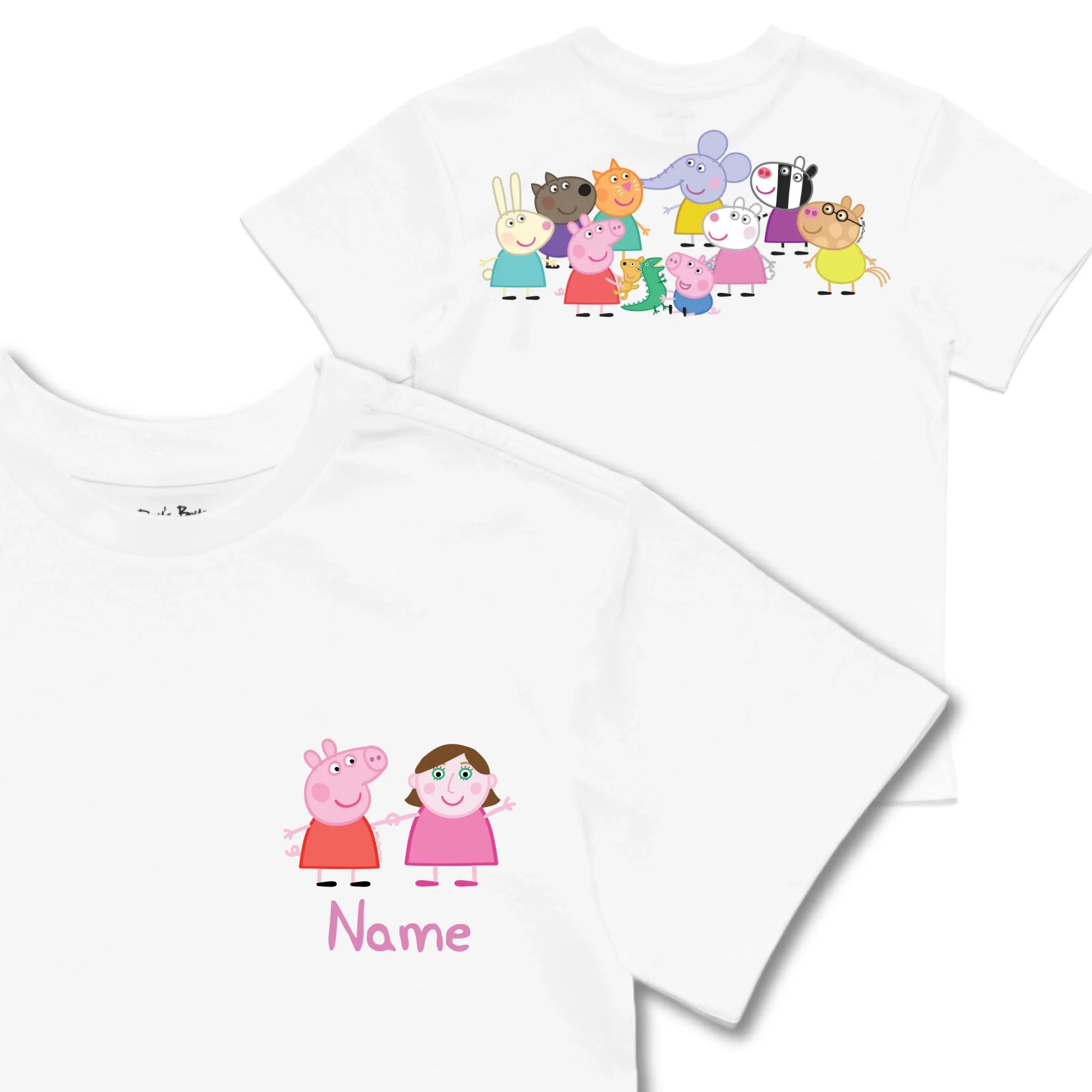 Kids TSHIRT Main Image Front and Back_White frontback back view