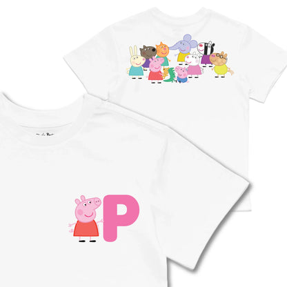 Kids TSHIRT Main Image Front and Back_White frontback back view