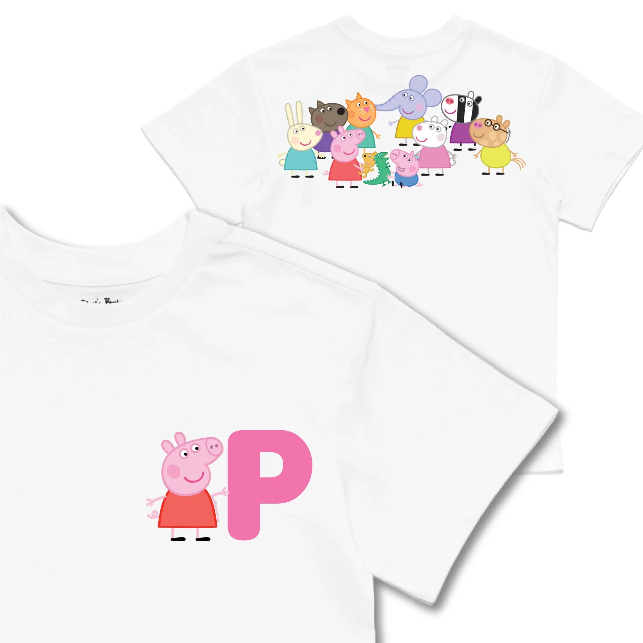 Kids TSHIRT Main Image Front and Back_White frontback back view
