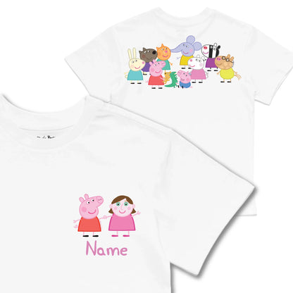 Kids TSHIRT Main Image Front and Back_White frontback back view