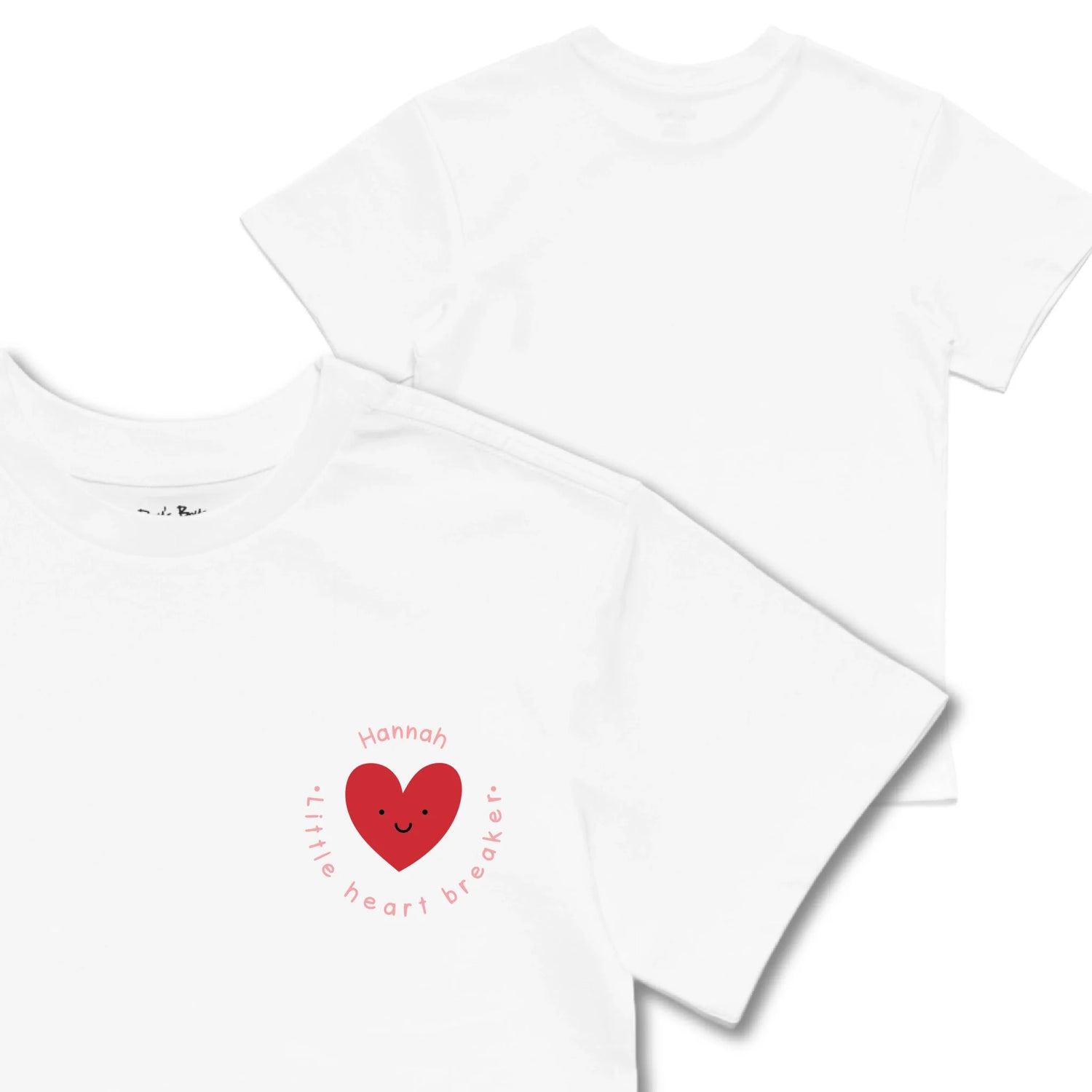 Kids TSHIRT Main Image Front and Back_White frontback back view