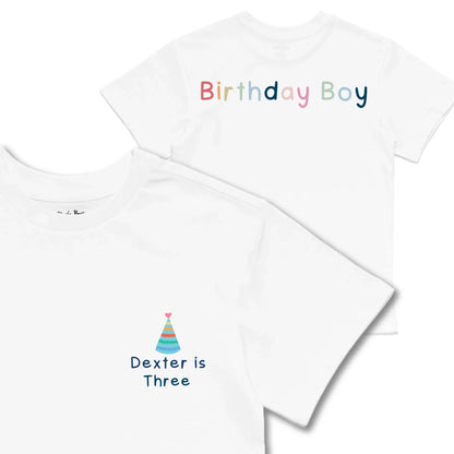 Kids TSHIRT Main Image Front and Back_White frontback back view
