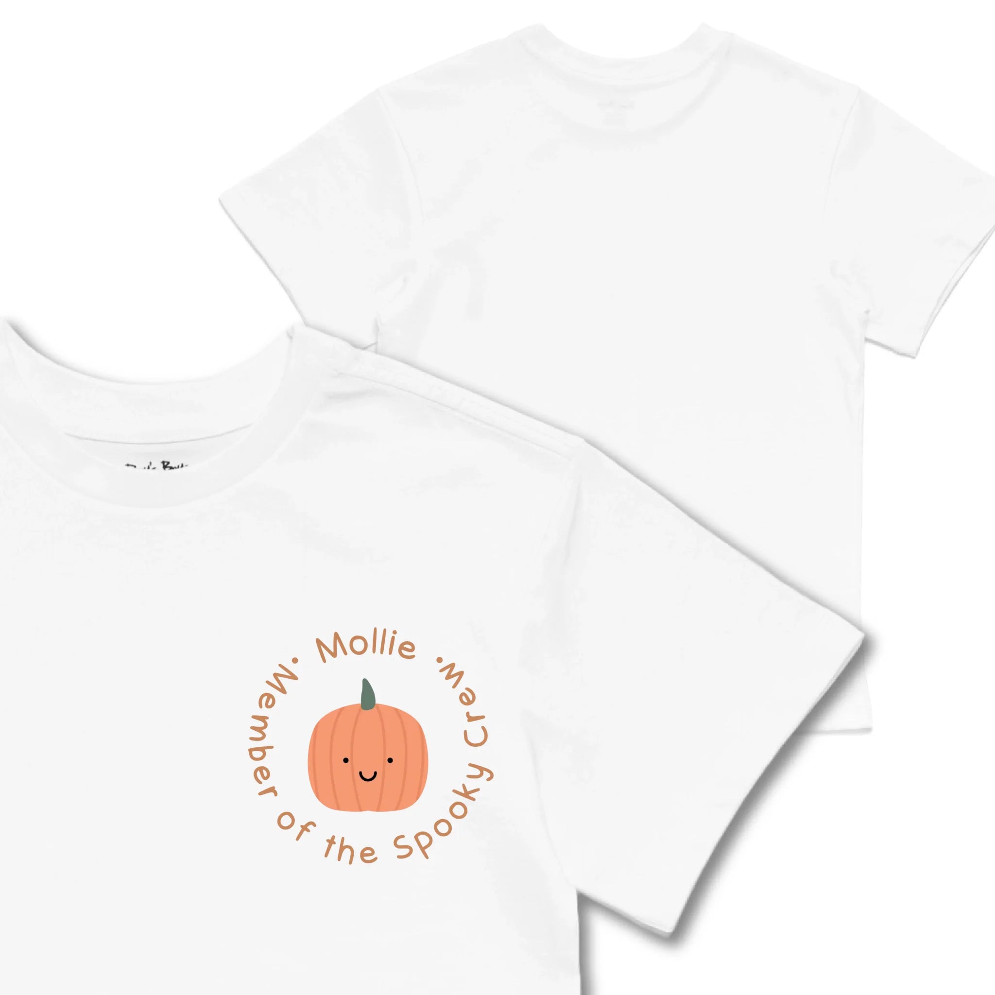 Kids TSHIRT Main Image Front and Back_White frontback back view