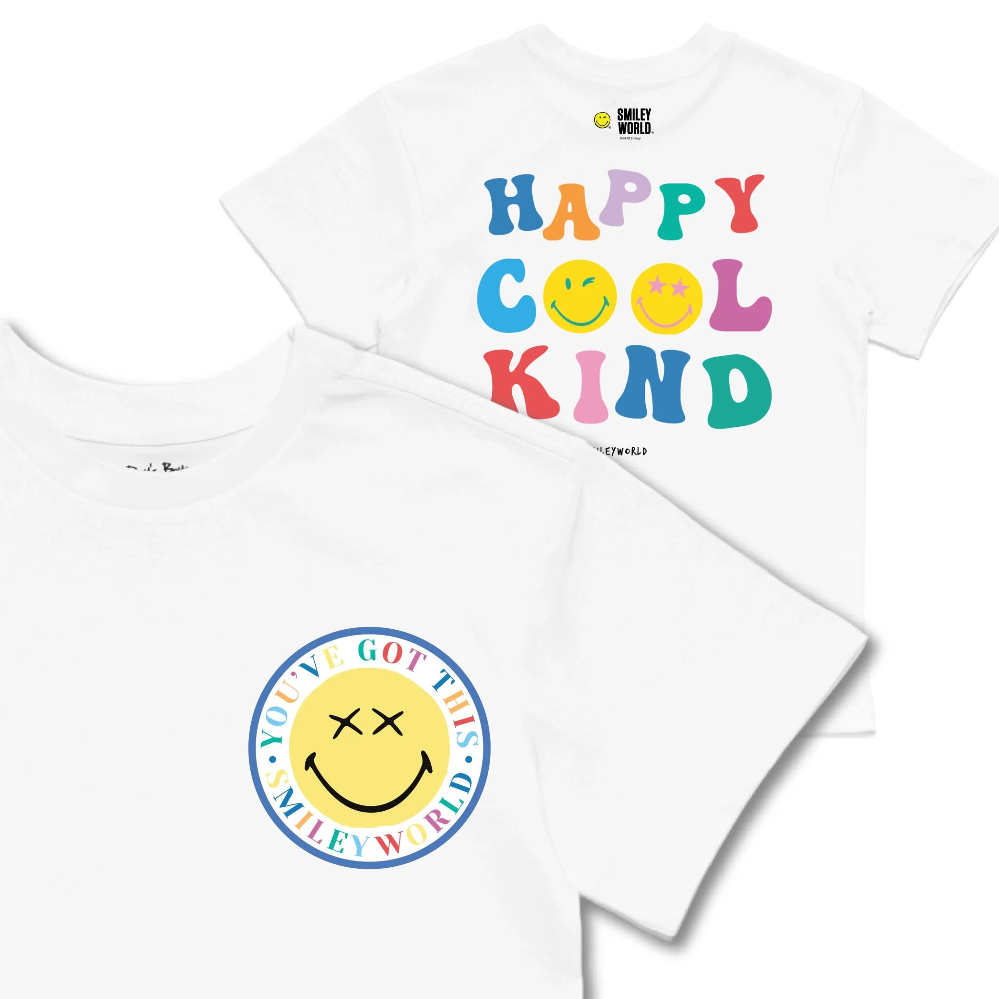 Kids TSHIRT Main Image Front and Back_White frontback back view
