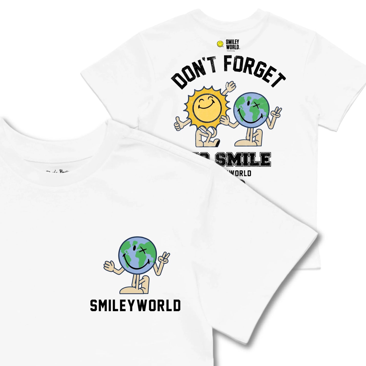 Kids TSHIRT Main Image Front and Back_White frontback back view