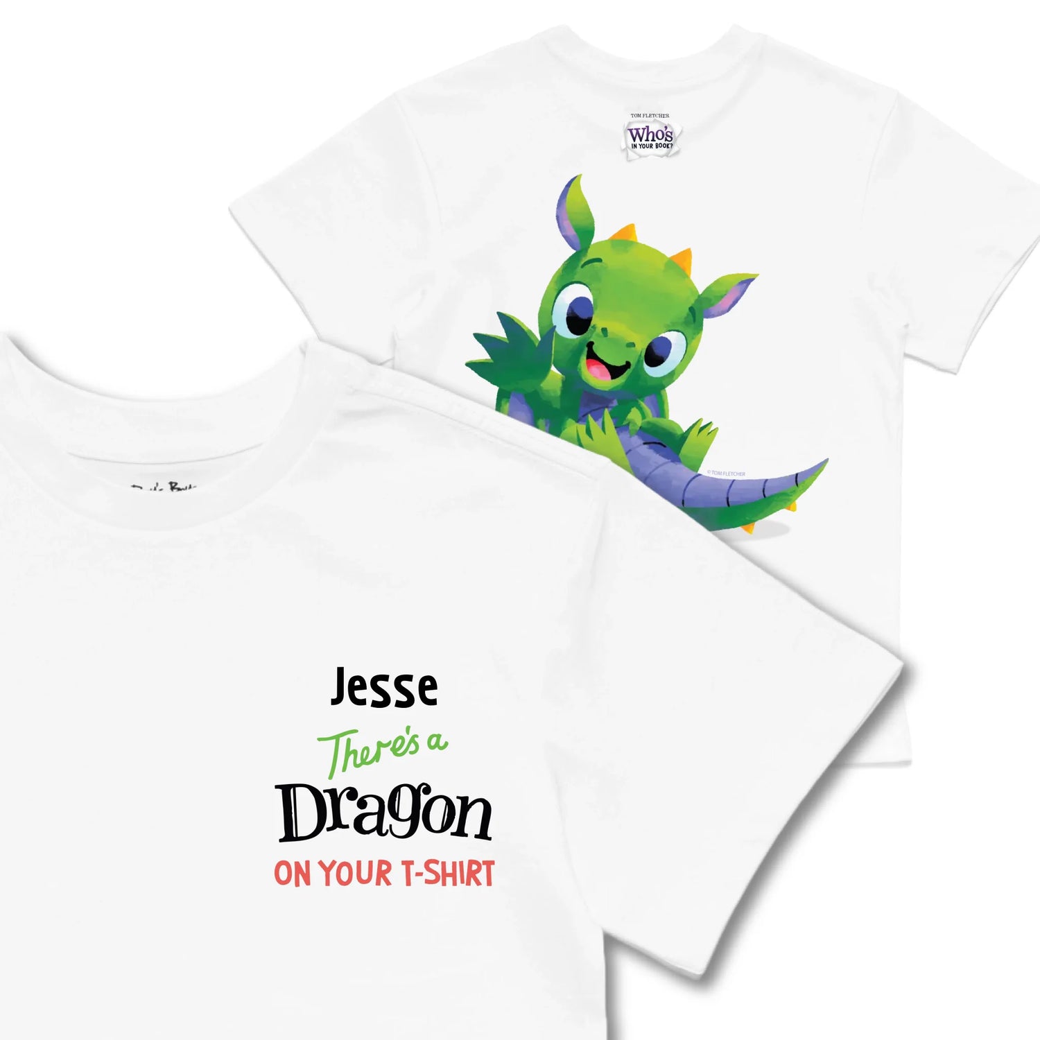 Kids TSHIRT Main Image Front and Back_White frontback back view