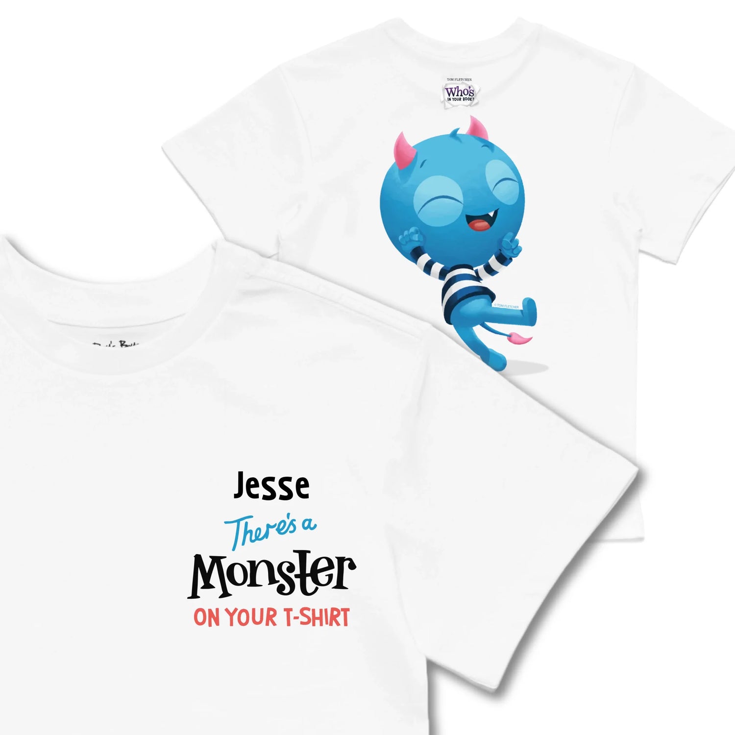 Kids TSHIRT Main Image Front and Back_White frontback back view