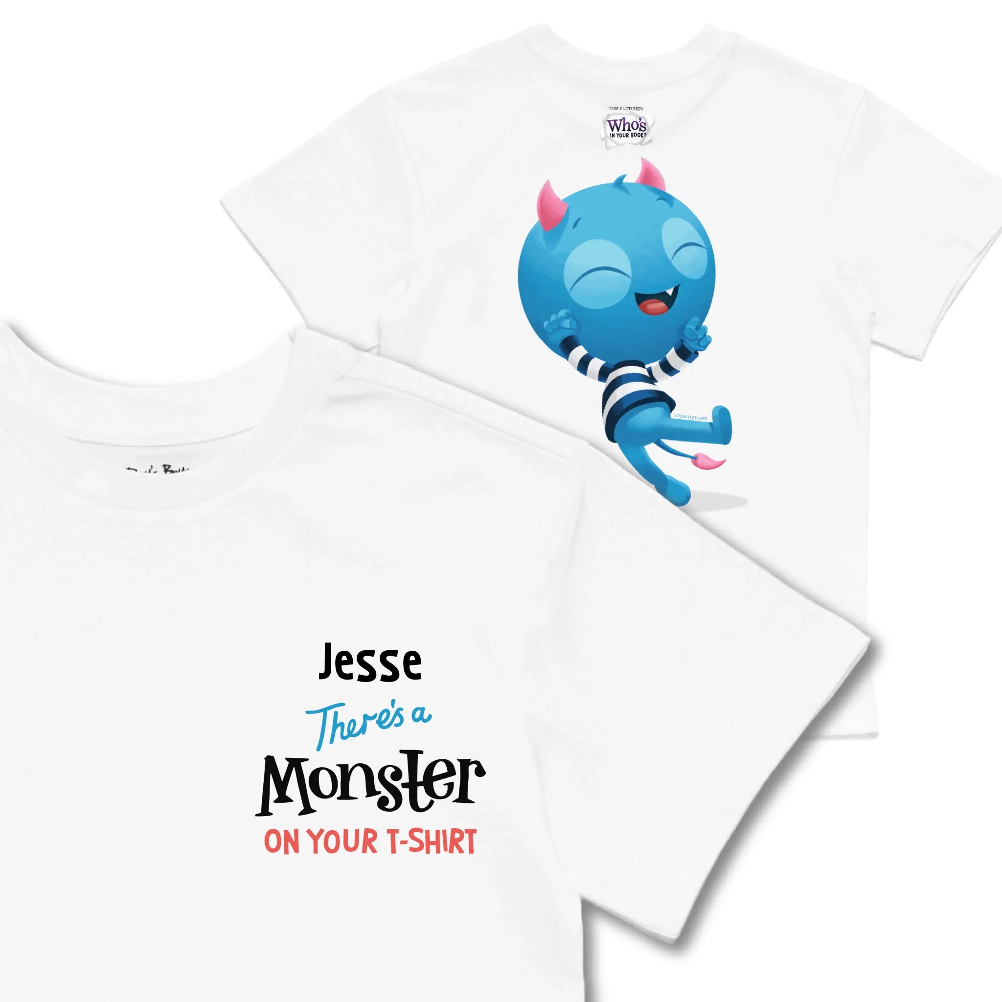 Kids TSHIRT Main Image Front and Back_White frontback back view