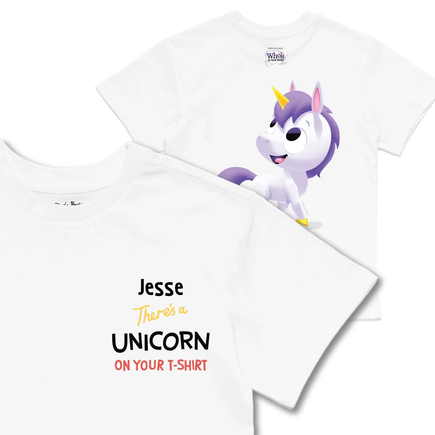Kids TSHIRT Main Image Front and Back_White frontback back view