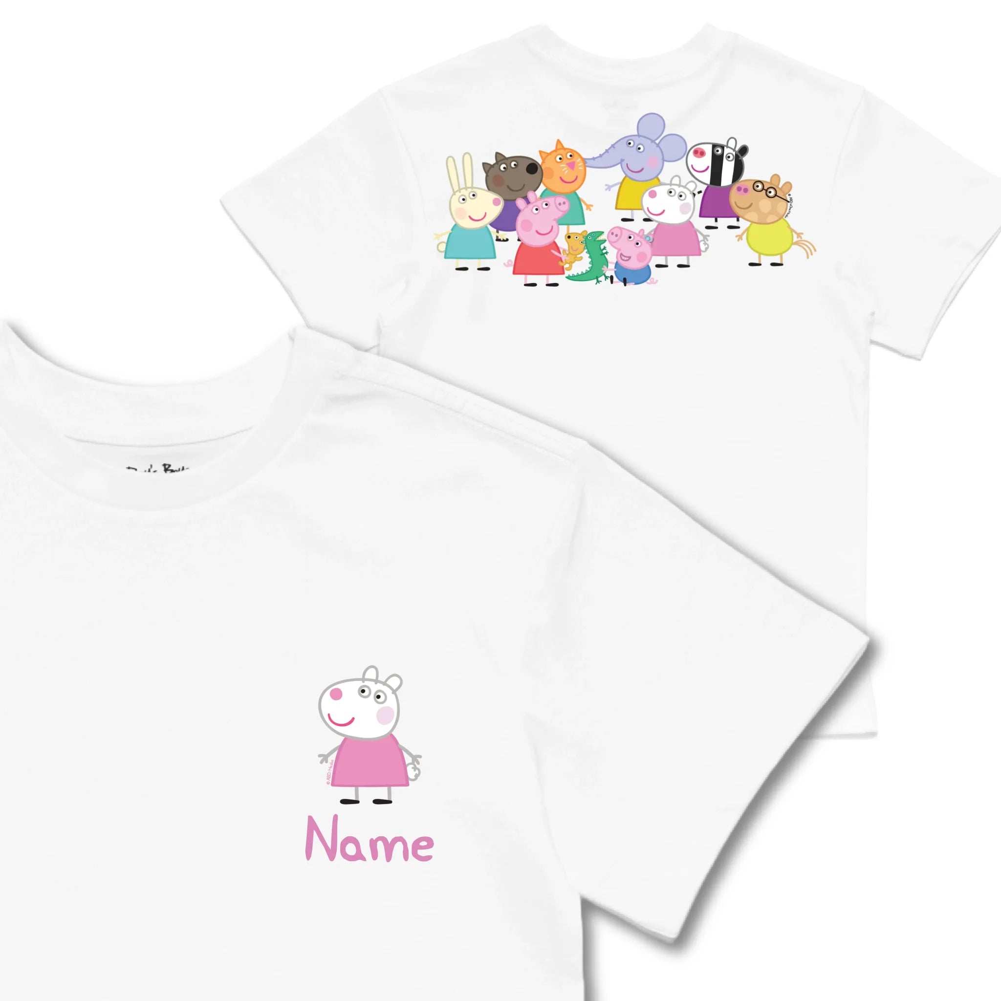 Kids TSHIRT Main Image Front and Back_White frontback back view