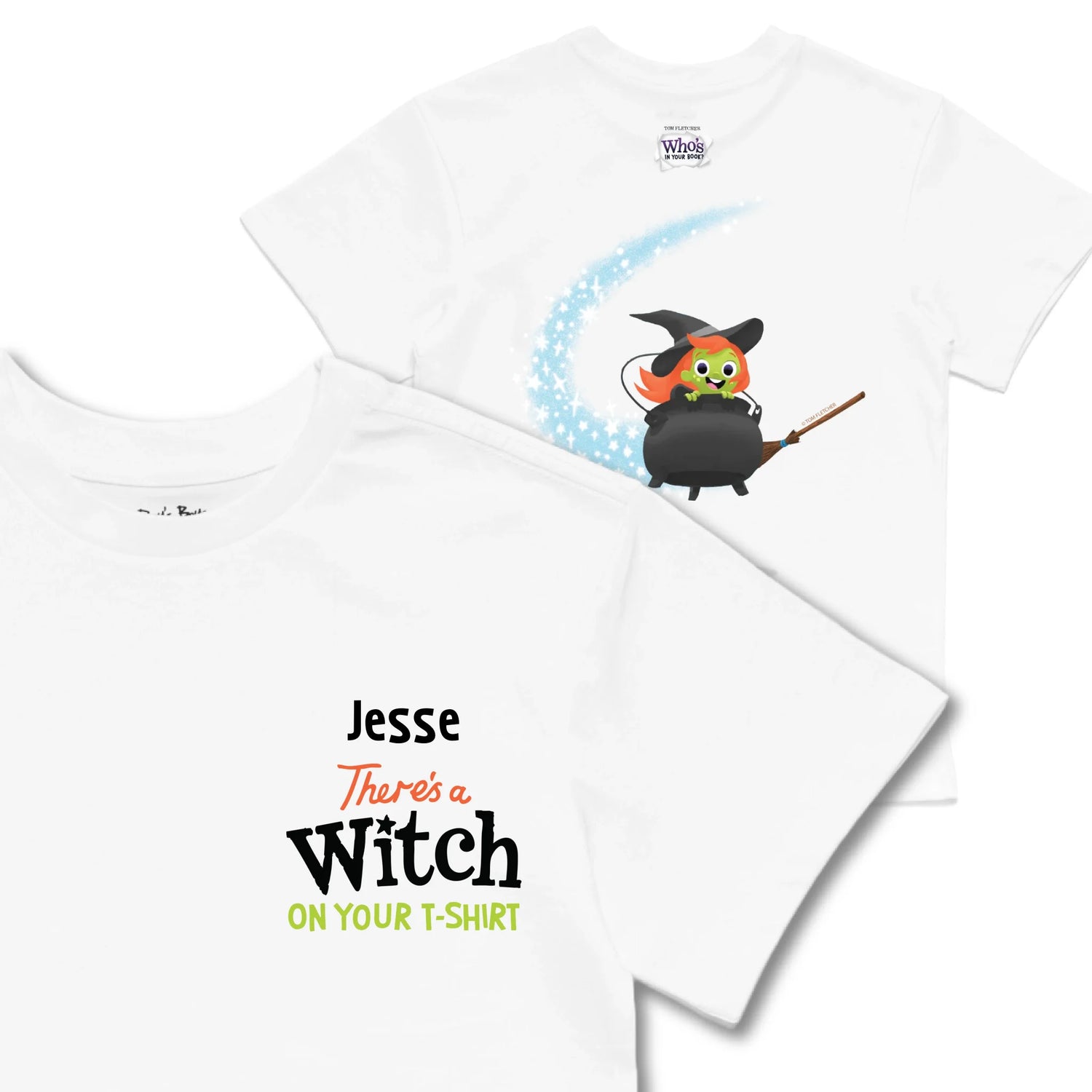 Kids TSHIRT Main Image Front and Back_White frontback back view