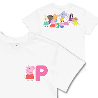 Kids TSHIRT Main Image Front and Back_White frontback back view