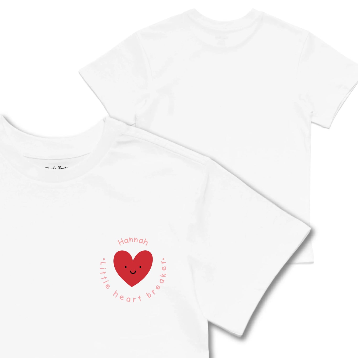 Kids TSHIRT Main Image Front and Back_White frontback back view
