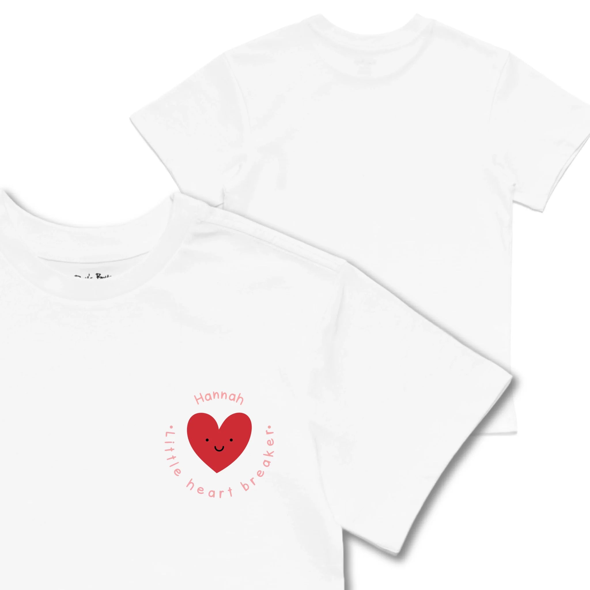 Kids TSHIRT Main Image Front and Back_White frontback back view