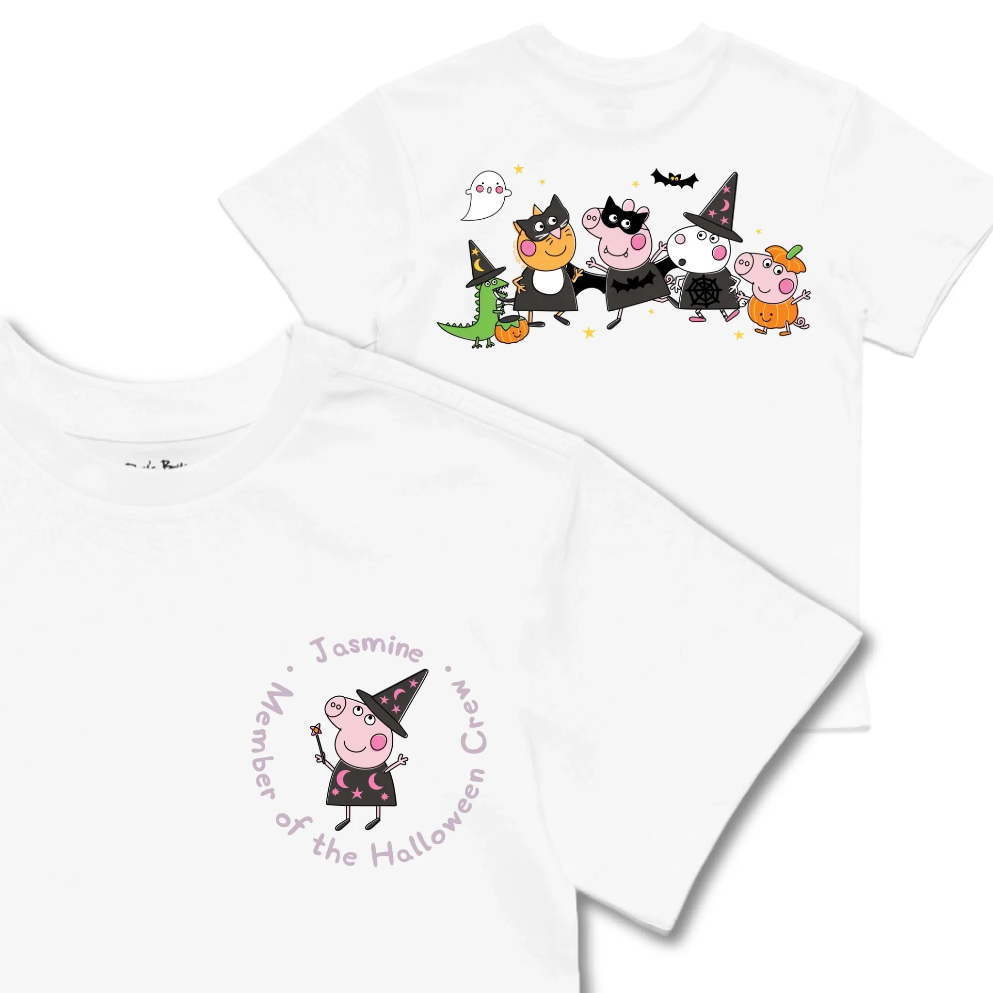 Kids TSHIRT Main Image Front and Back_White frontback back view