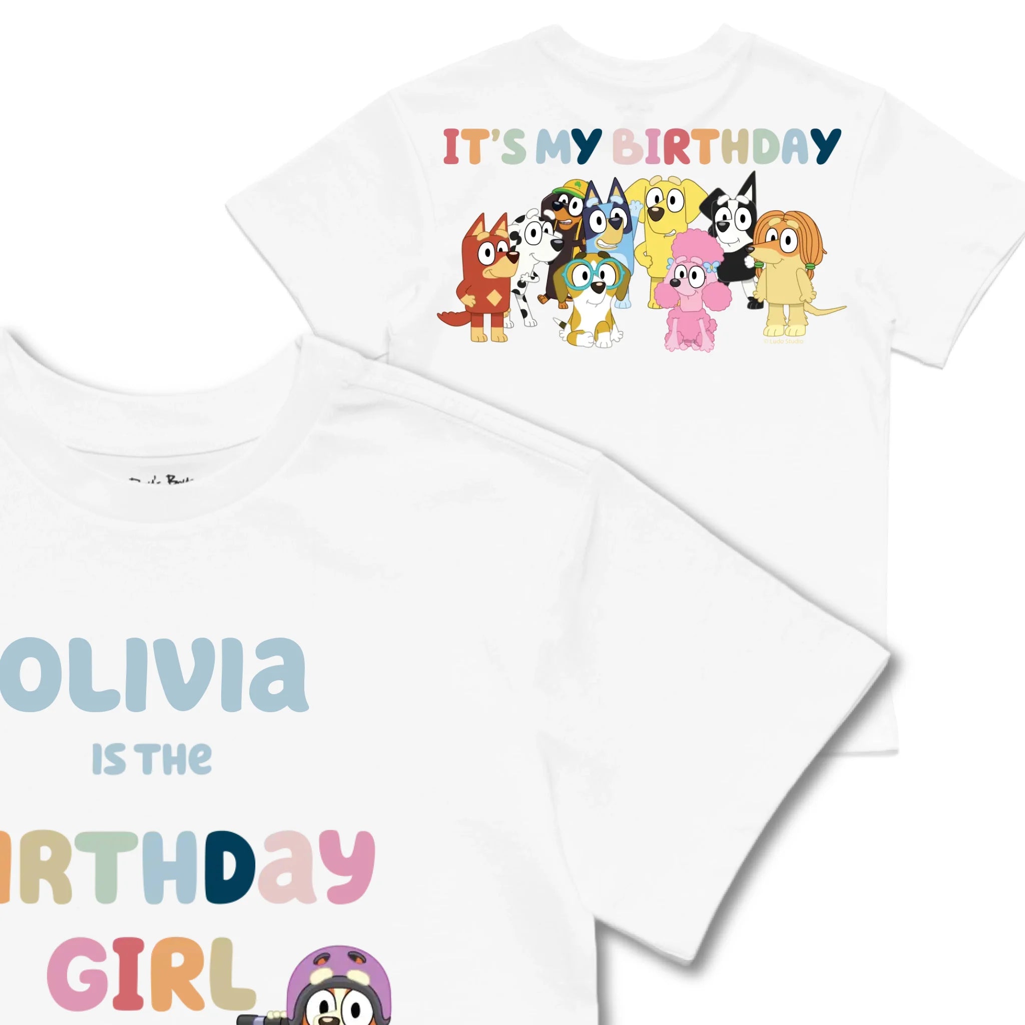 Kids TSHIRT Main Image Front and Back_White frontback back view