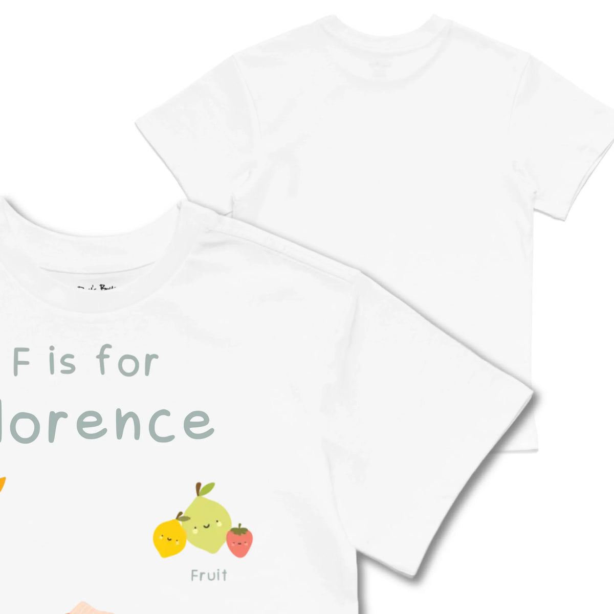 Kids TSHIRT Main Image Front and Back_White frontback back view