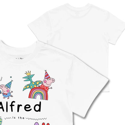 Kids TSHIRT Main Image Front and Back_White frontback back view
