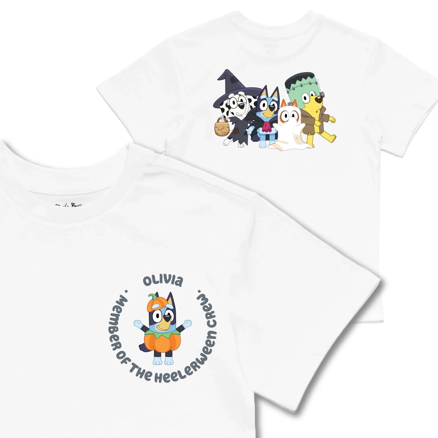Kids TSHIRT Main Image Front and Back_White frontback back view