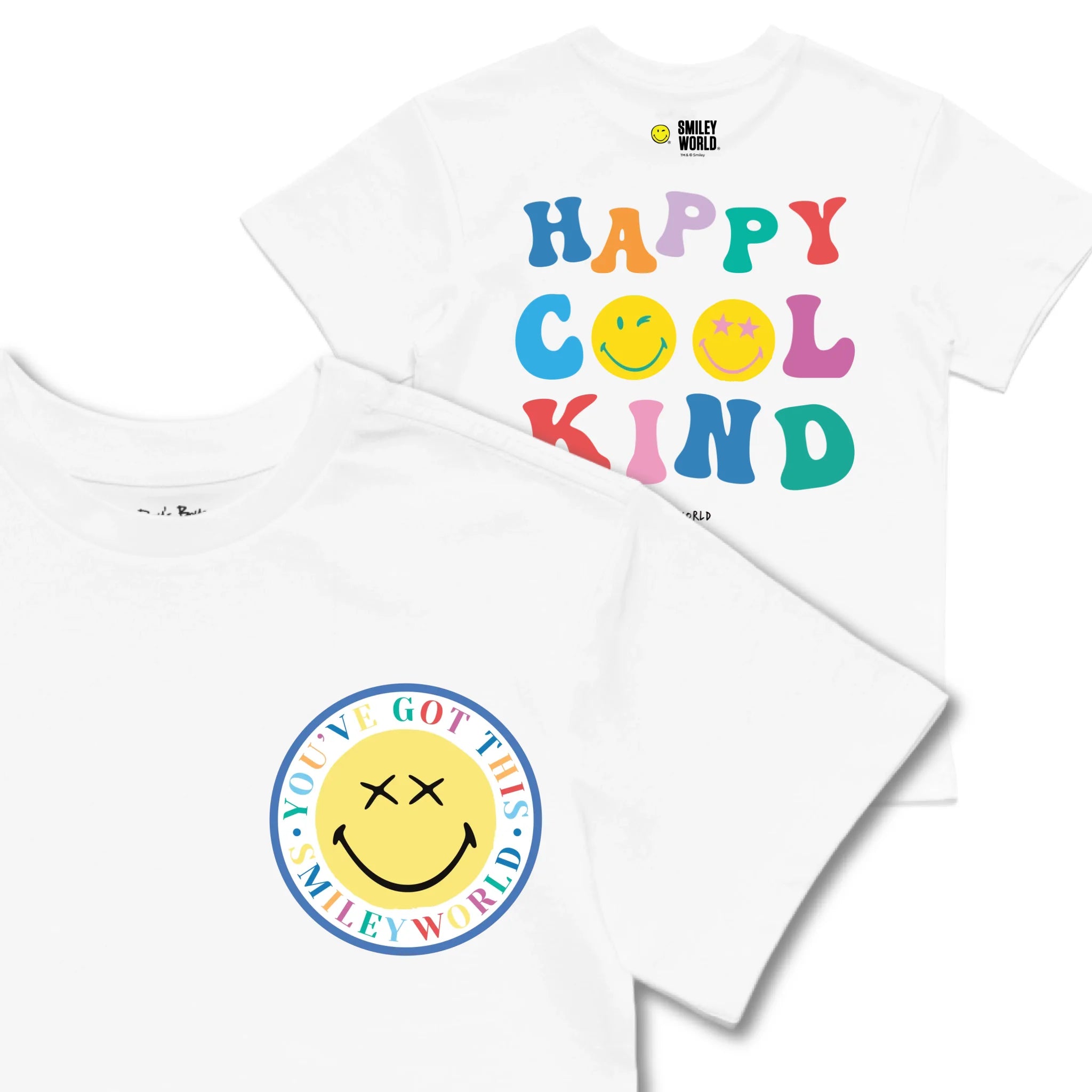 Kids TSHIRT Main Image Front and Back_White frontback back view