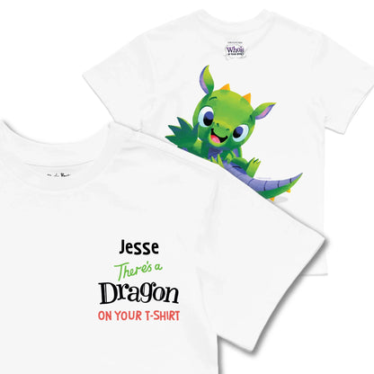 Kids TSHIRT Main Image Front and Back_White frontback back view