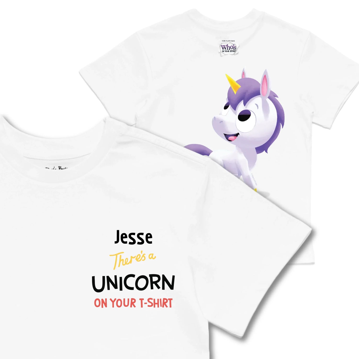 Kids TSHIRT Main Image Front and Back_White frontback back view