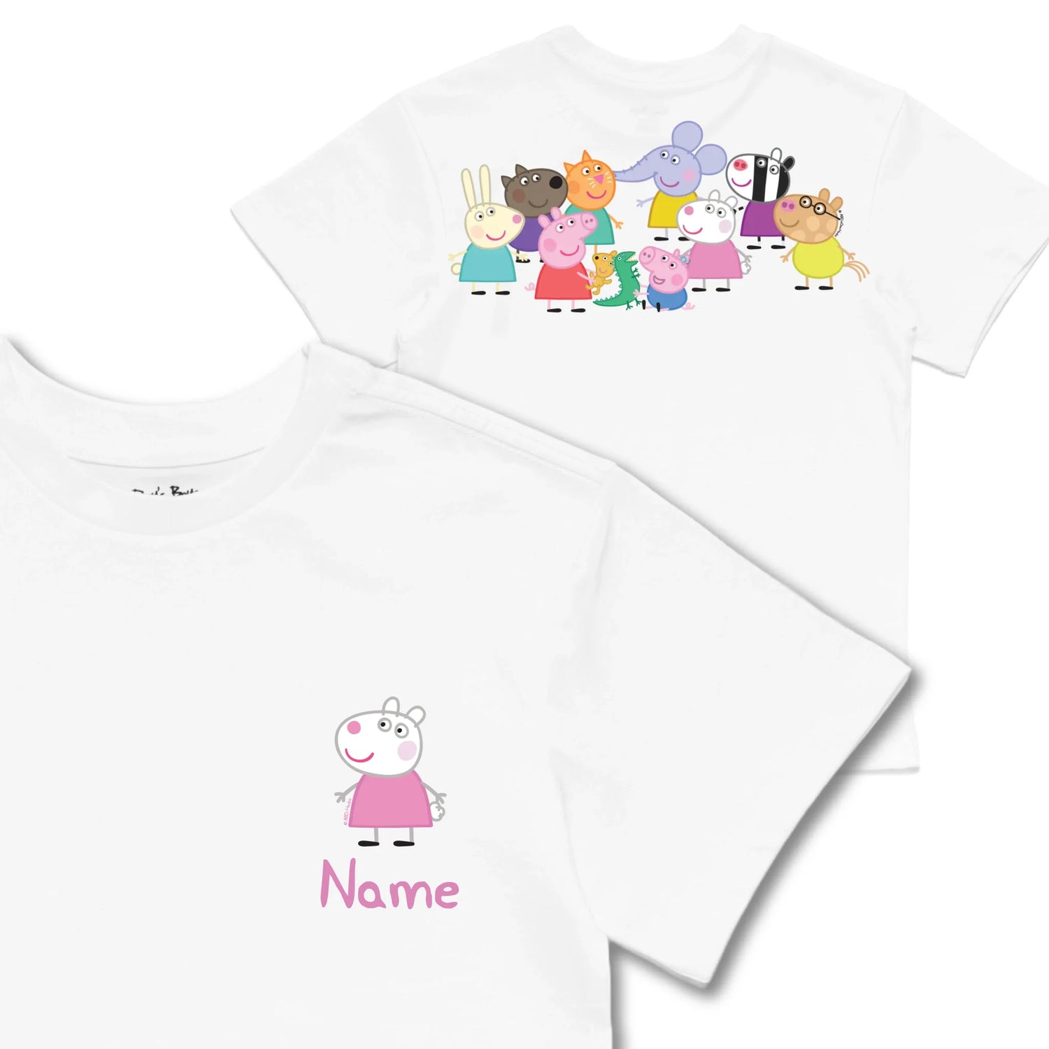 Kids TSHIRT Main Image Front and Back_White frontback back view