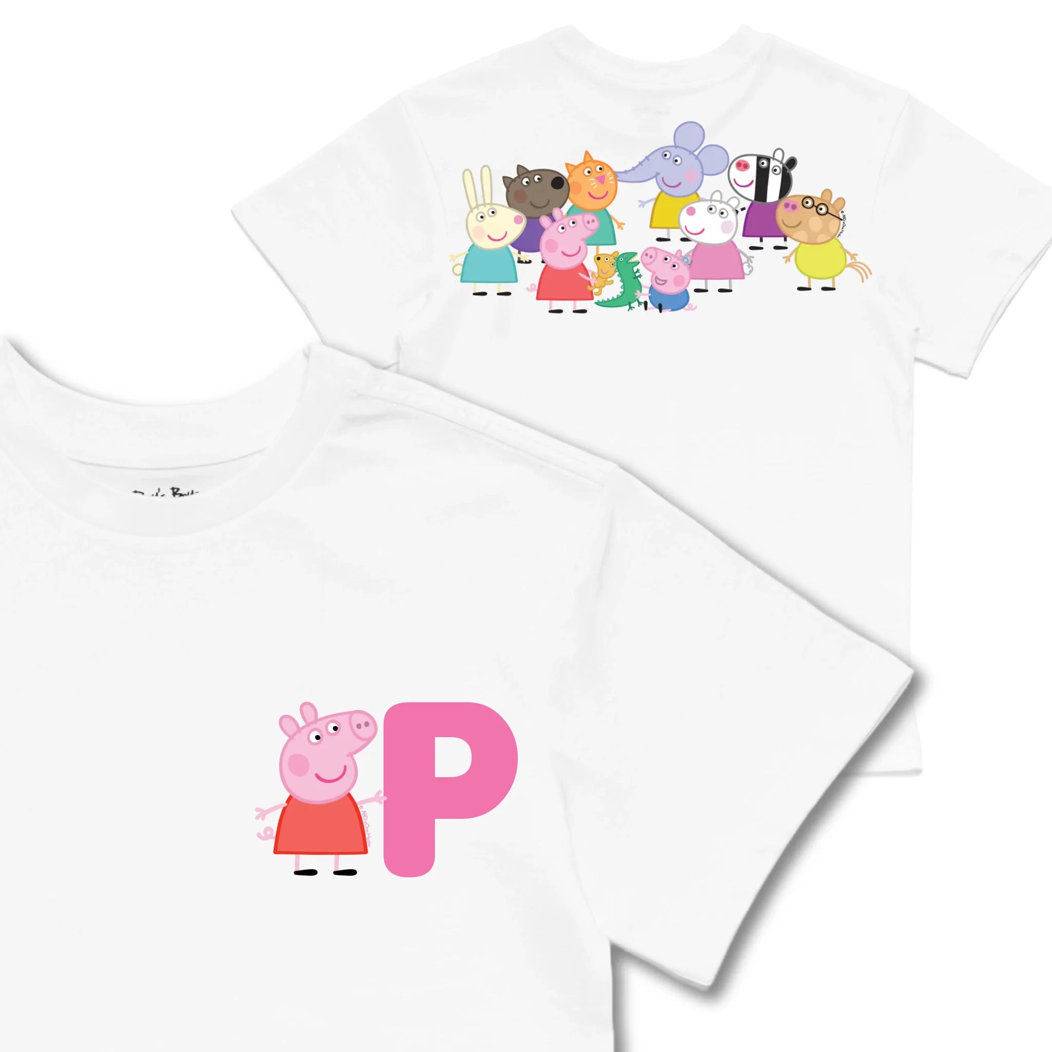 Kids TSHIRT Main Image Front and Back_White frontback back view