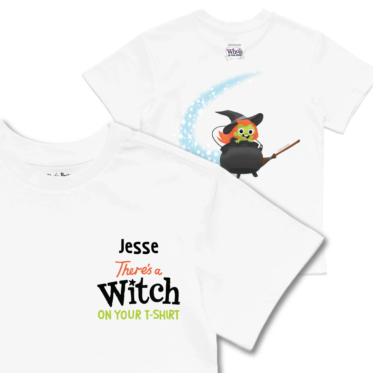 Kids TSHIRT Main Image Front and Back_White frontback back view