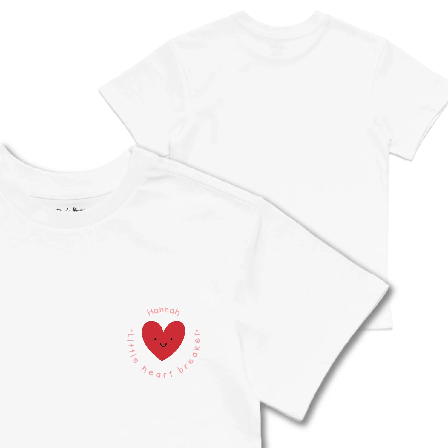 Kids TSHIRT Main Image Front and Back_White frontback back view