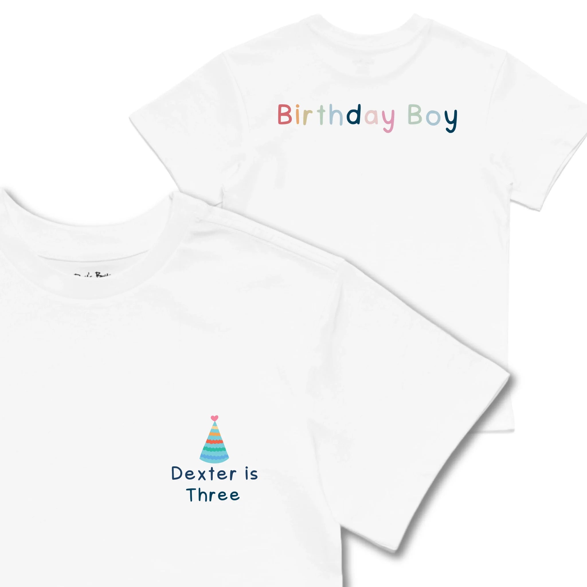 Kids TSHIRT Main Image Front and Back_White frontback back view