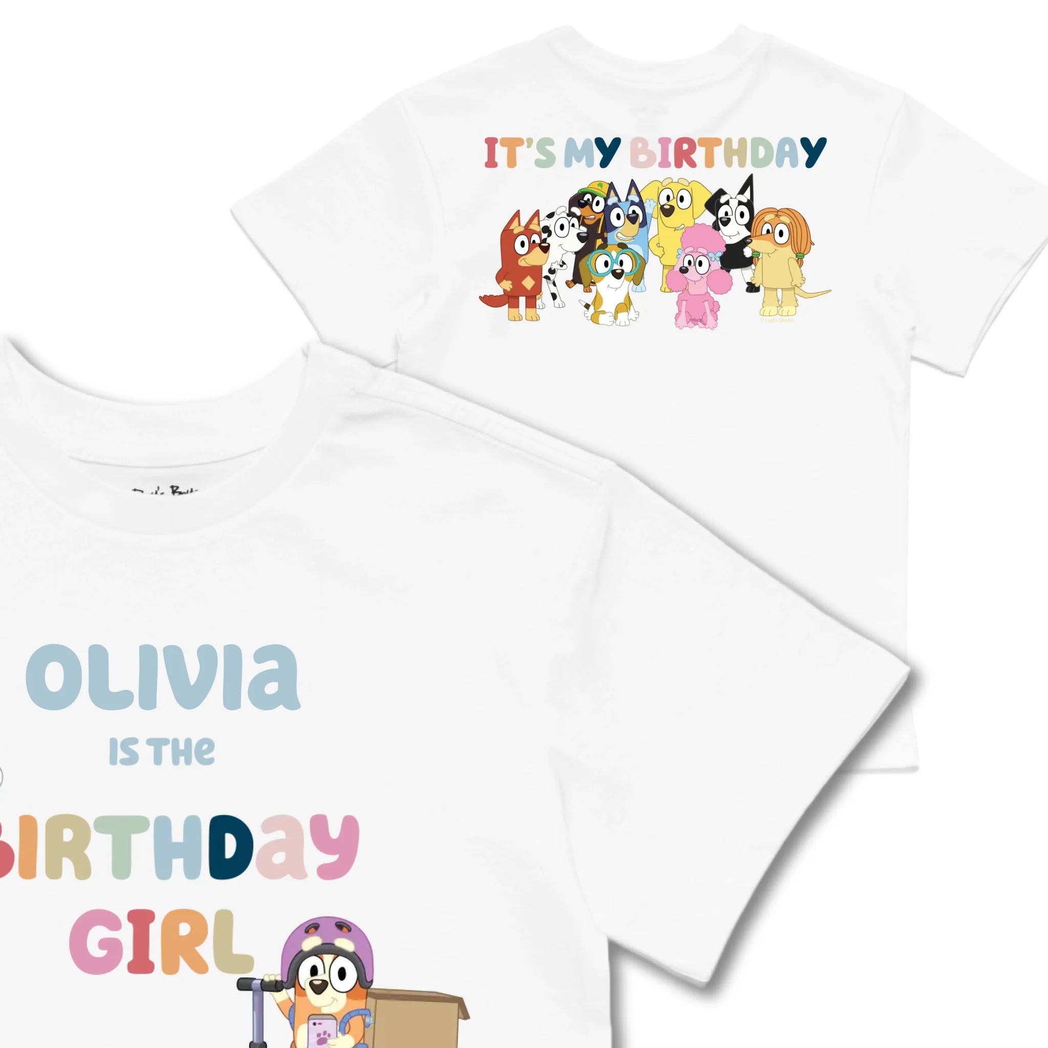 Kids TSHIRT Main Image Front and Back_White frontback back view