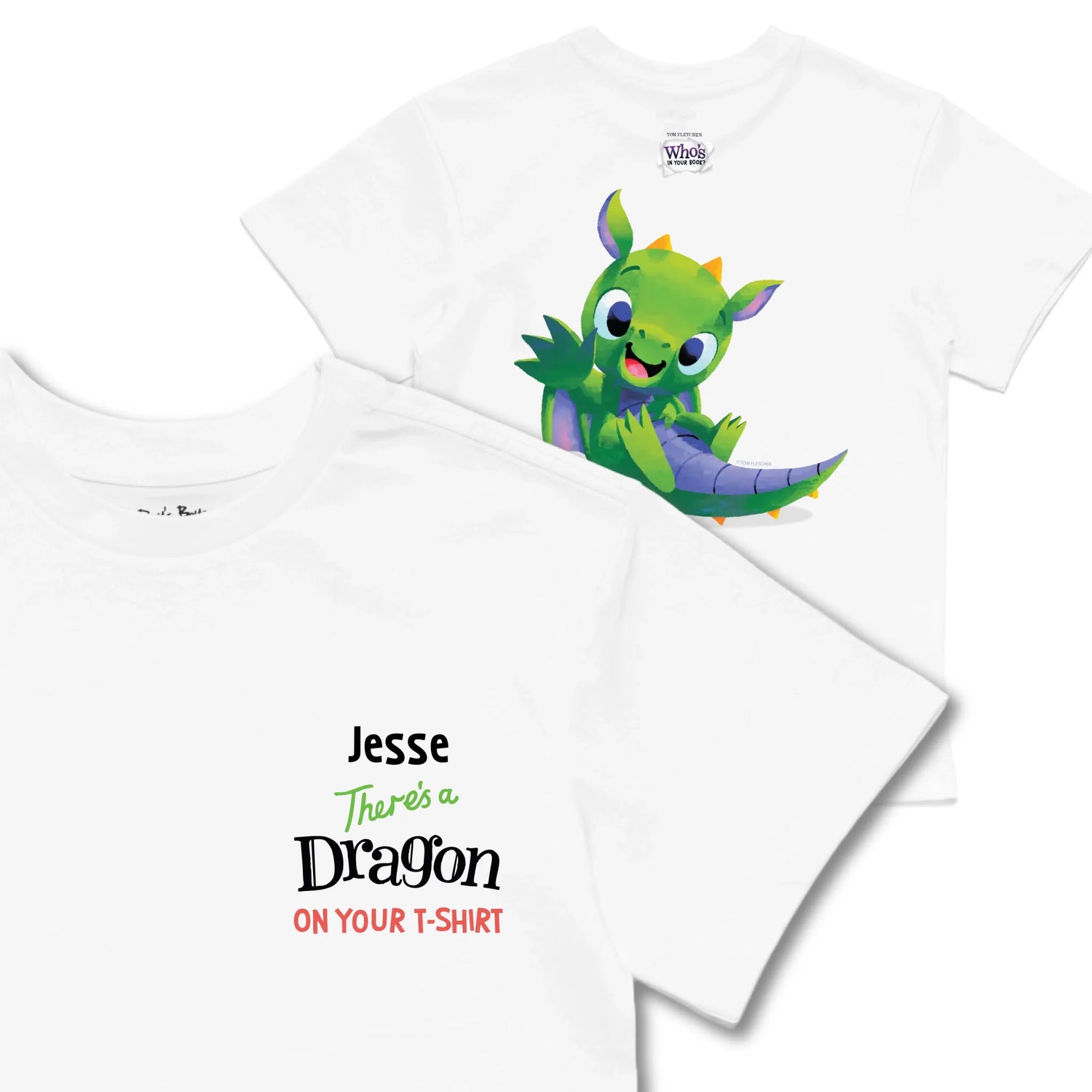 Kids TSHIRT Main Image Front and Back_White frontback back view