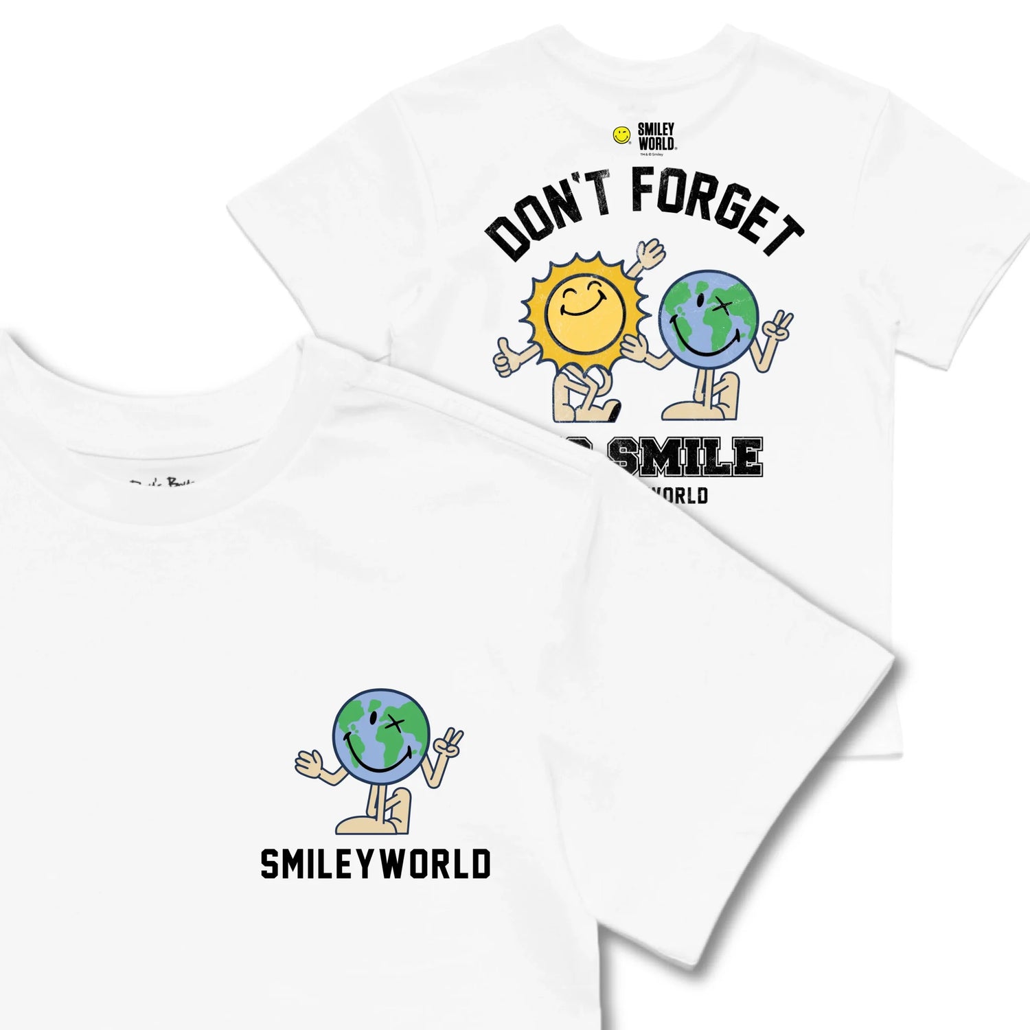 Kids TSHIRT Main Image Front and Back_White frontback back view