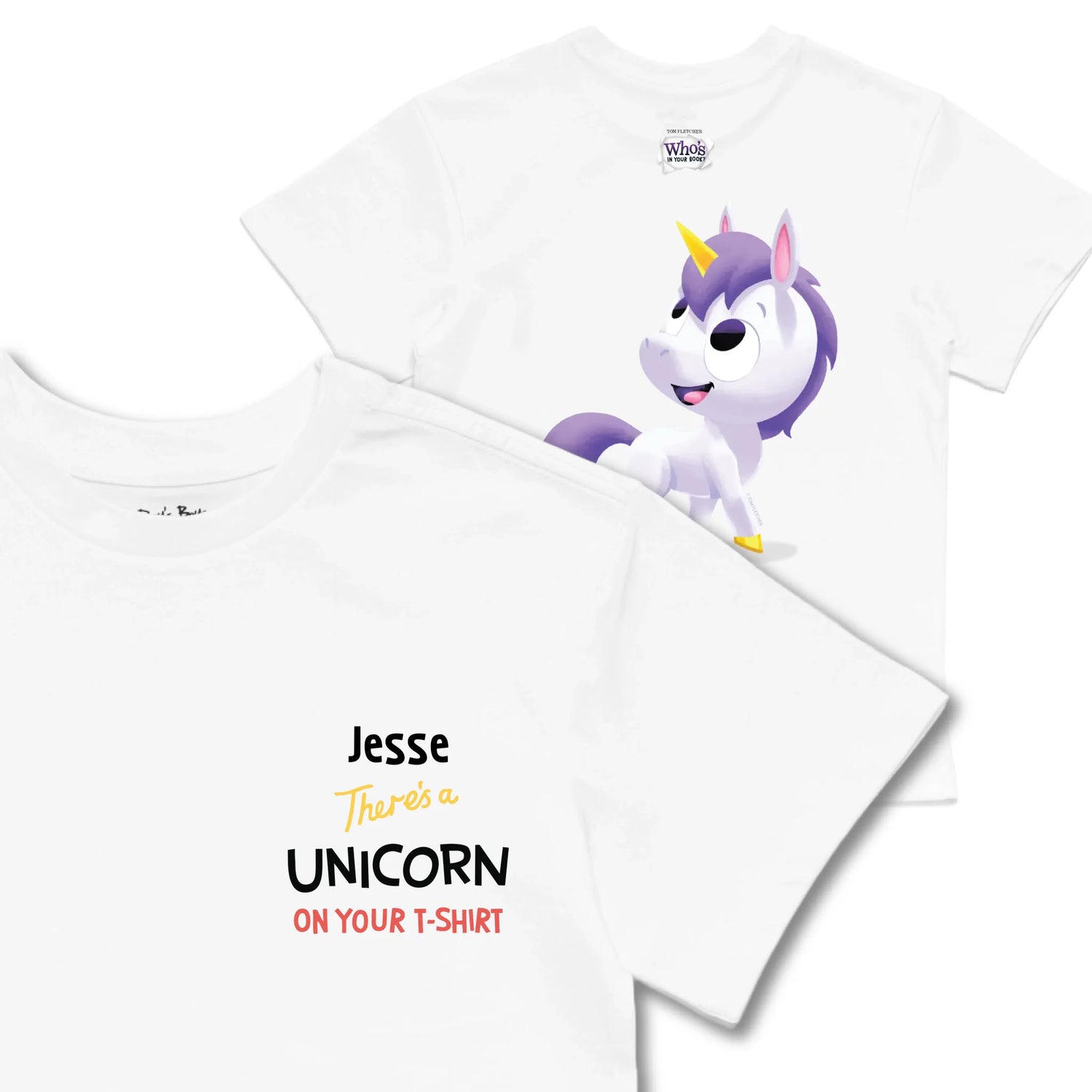 Kids TSHIRT Main Image Front and Back_White frontback back view