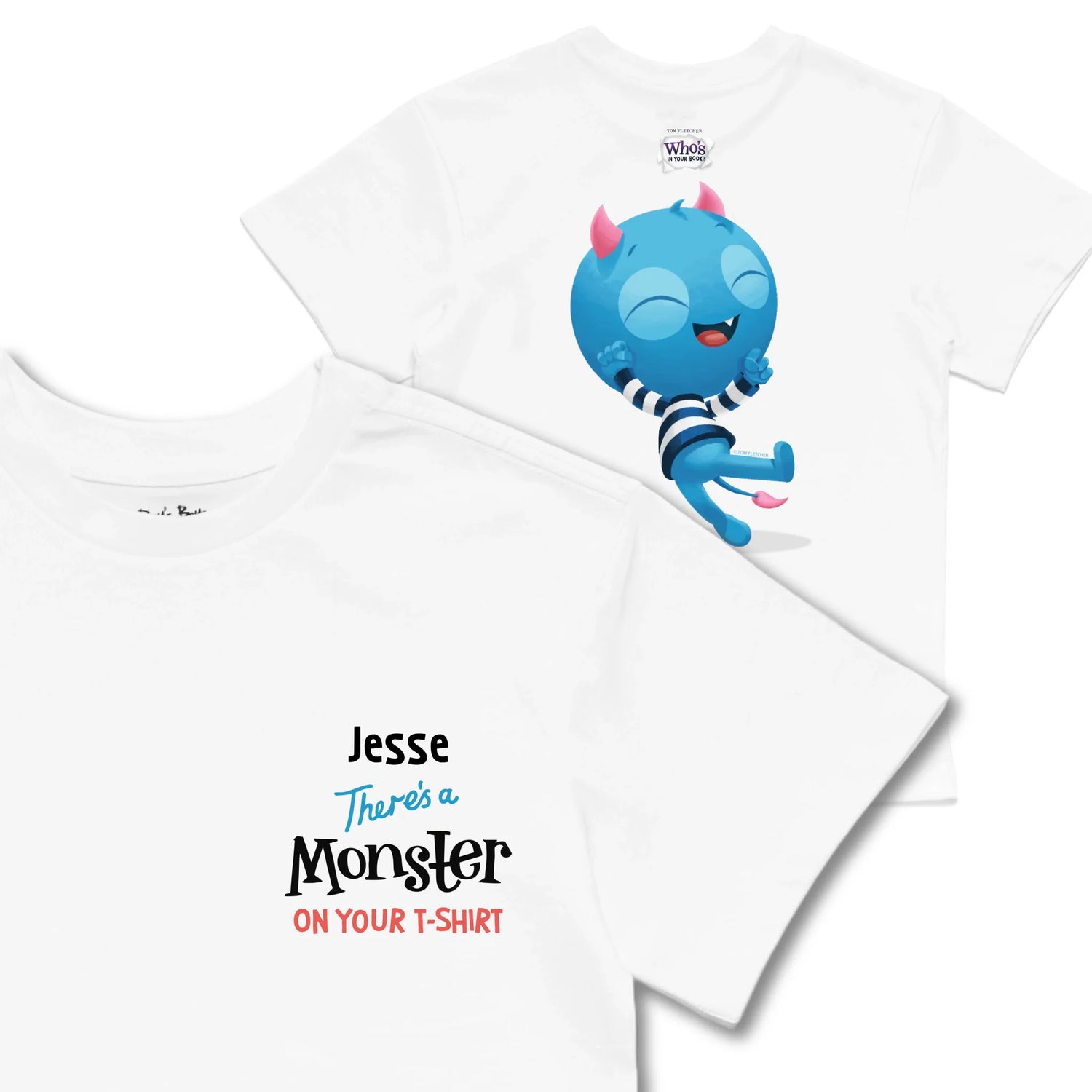 Kids TSHIRT Main Image Front and Back_White frontback back view